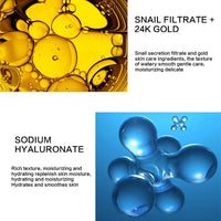 24K Golden Snail Collagen Cream Moisturizing and Skincare Essential Oil Control Facial Beauty Product Formulated for Women